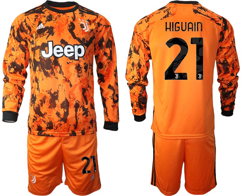 Men 2020-2021 club Juventus away long sleeves #21 orange Soccer Jerseys->juventus jersey->Soccer Club Jersey